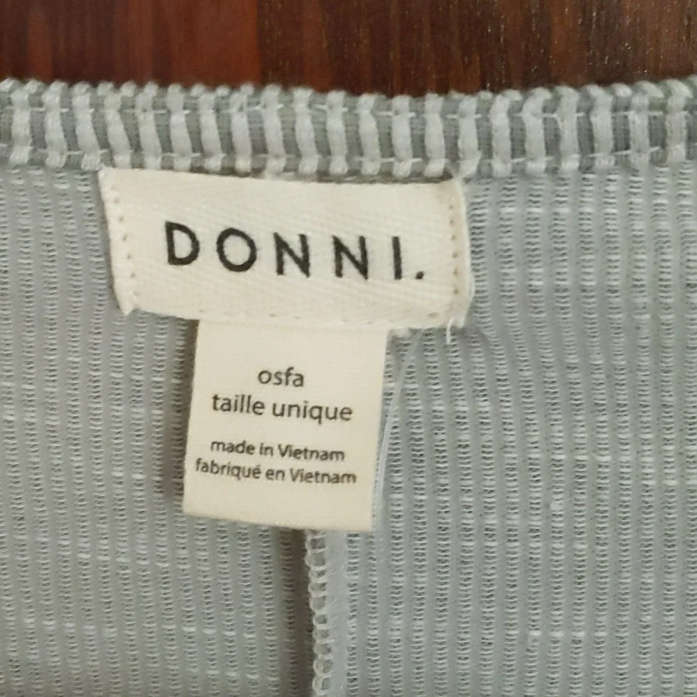 Donni. Light Gray Long Sleeve Ribbed Long Length Cardigan
